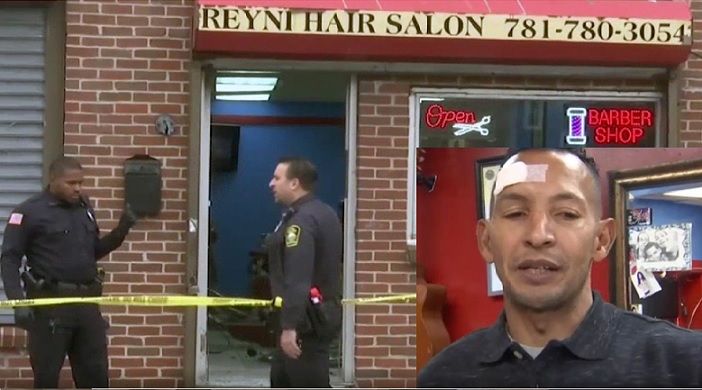Barberos dominicanos y clientes ilesos en ataque a tiros de un encapuchado en Massachusetts