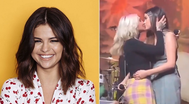 Selena Gómez besa en la boca a otra mujer durante concierto
