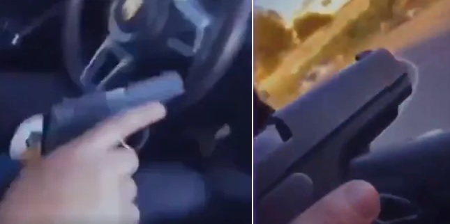 Video: “Andamos en ruleta“ Hombre juega con pistola mientras conduce y dispara
