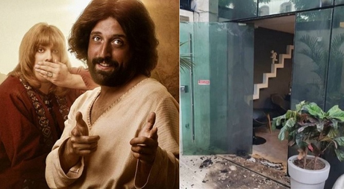 Atacan con bombas molotov edificio de la productora de película "Jesús gay"