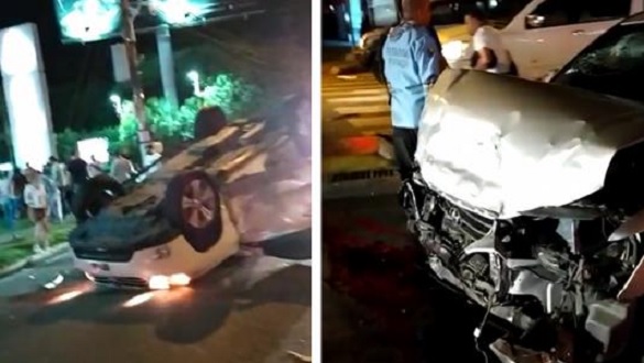 Choque entre dos vehículos deja dos heridos en la Santo Domingo