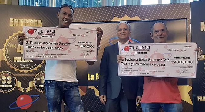 Hay dos nuevos millonarios de la loteria Leidsa