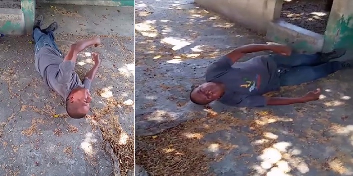 Cayó al suelo frente a una farmacia en San Pedro de Macorís