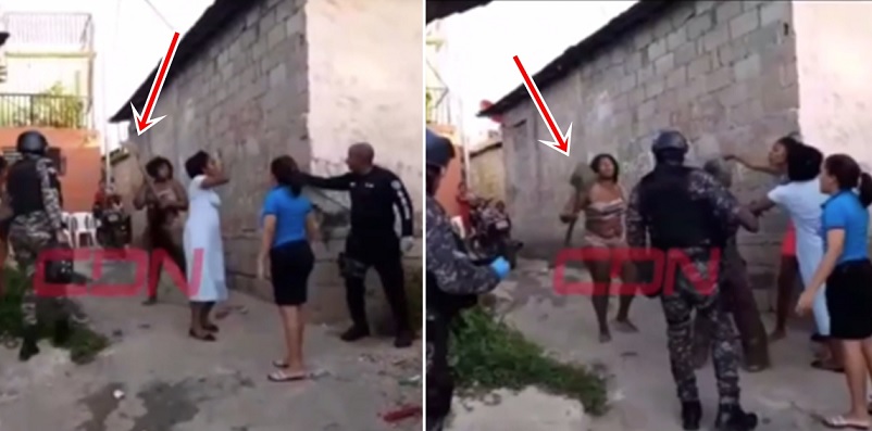 Familia completa se enfrenta a la Policía Nacional en pleno toque de queda