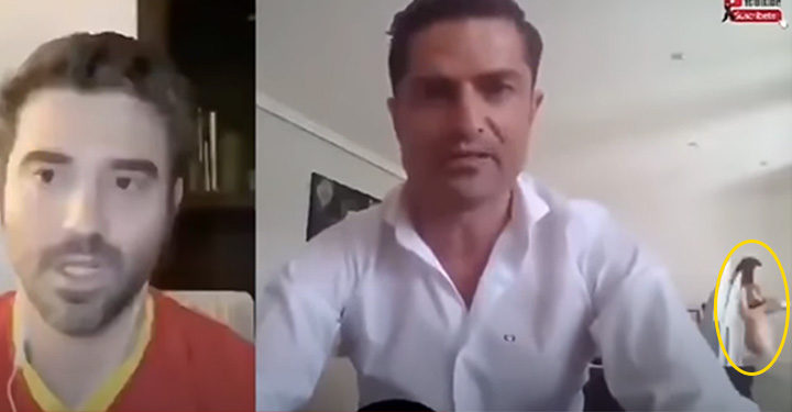 Quedó captada amante de periodista mientras transmitía noticias en vivo