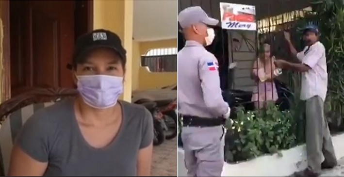 Habla la mujer que le dio arroz y aceite a hombre en SFM, golpeado por PN en toque de queda