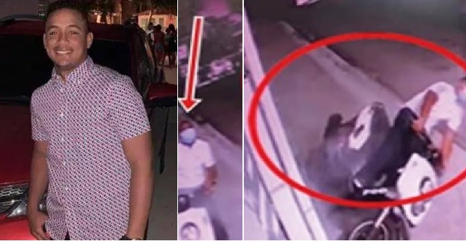 Quedó captado el momento que matan joven en La Romana