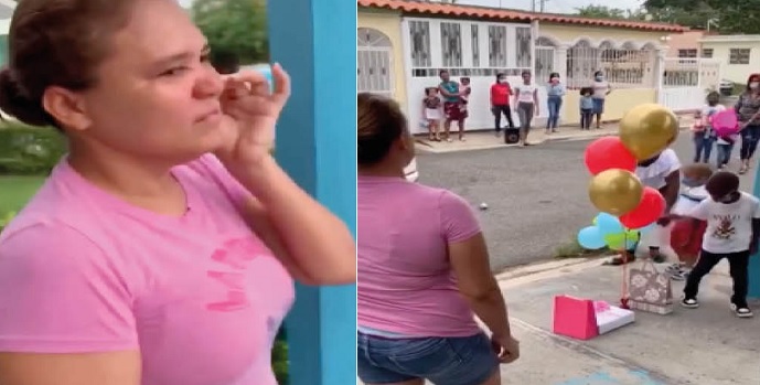 Maestra llora por el regalo de sus pequeños estudiantes por su gran labor en la cuarentena
