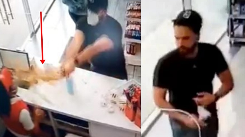 Policía busca hombre que lanzó café caliente a una cajera