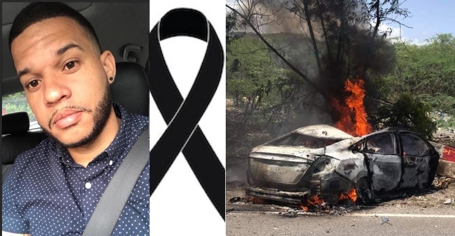 Joven muere calcinado al incendiarse carro en el que viajaba en Bahoruco
