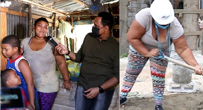 Le construirán su propia casa a la mujer que trabaja en construcción