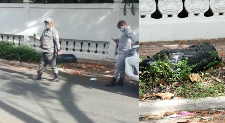 Encuentran misteriosa funda negra con forma humana con olor putrefacto en Gascue