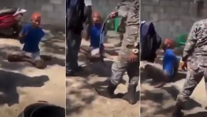 Agentes de la Policía golpean a latigazos a joven en Azua por robar