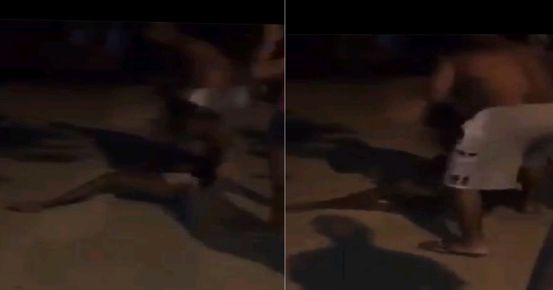 Le entró a puñetazos mientras la arrastra por el cabello