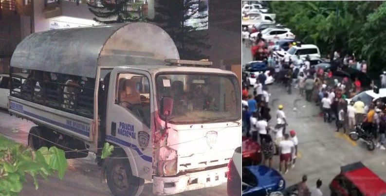 Apresan multitud en fiesta en un residencial en la autopista Duarte