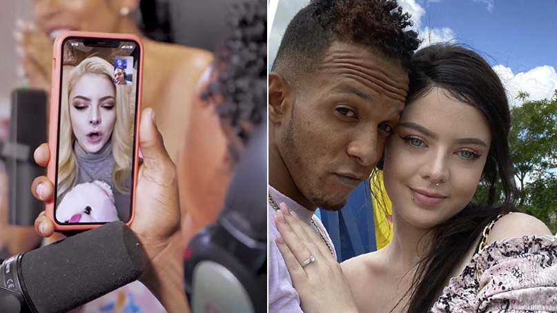Alofoke entrevista pareja viral dominicano-extranjera y ella se quilla
