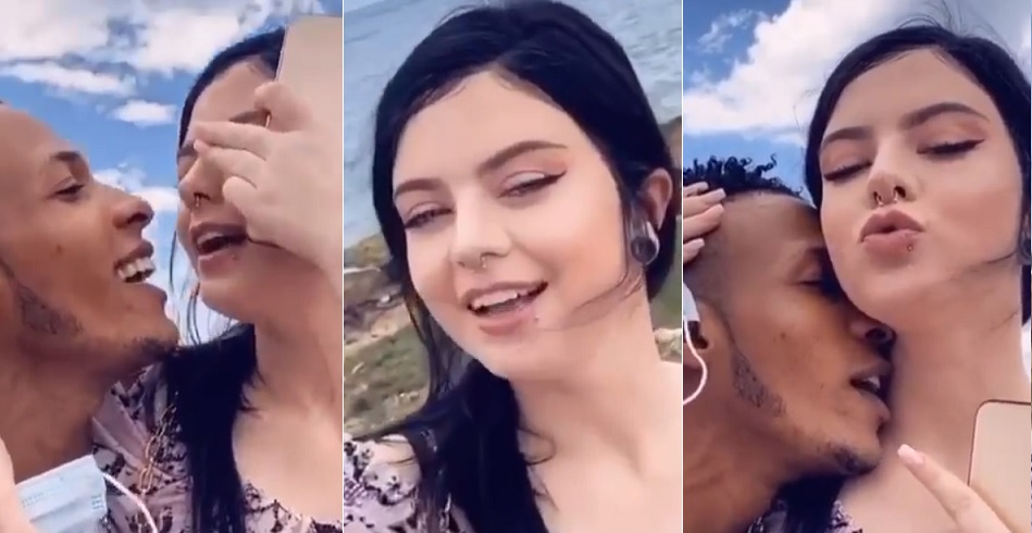 Joven Dominicano muestra su amor con su novia Extranjera