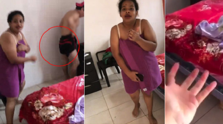 Hombre encuentra a su mujer con otro en su propia casa y esta se arrodilla pidiéndole perdón