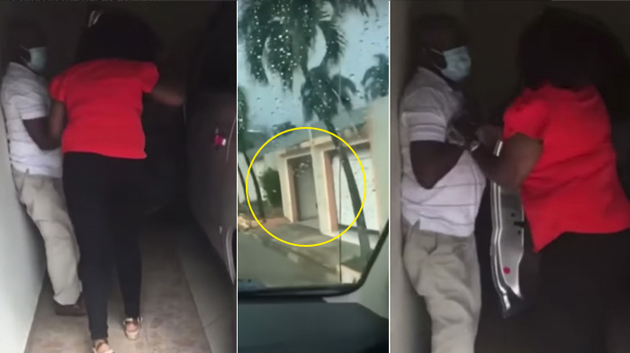 Mujer sorprende a su esposo en una cabaña con otra