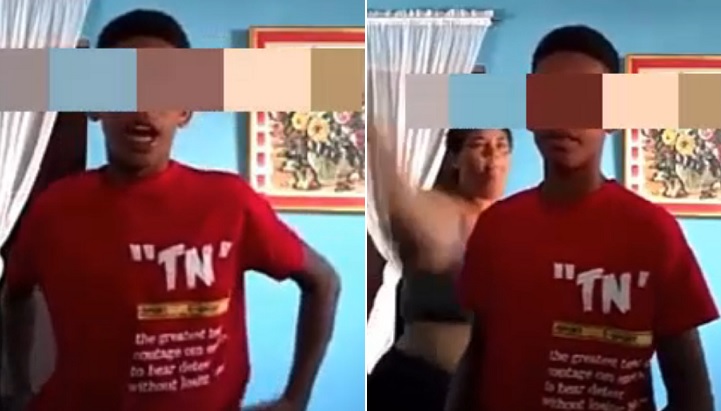 Niño se equivoca en tarea y su madre lo golpea