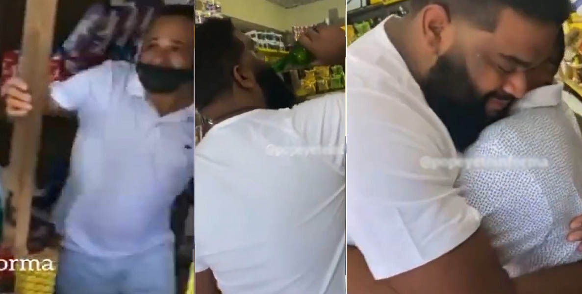 Hijo se reencuentra con su padre