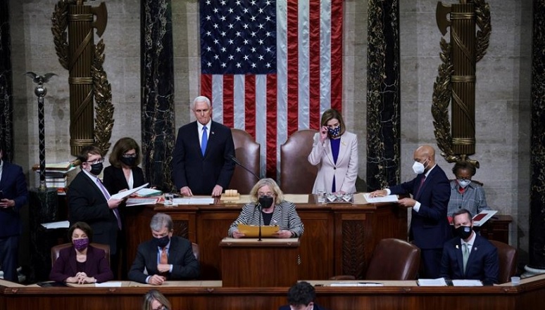 El Congreso de Estados Unidos valida el triunfo de Biden y Trump acepta la transición
