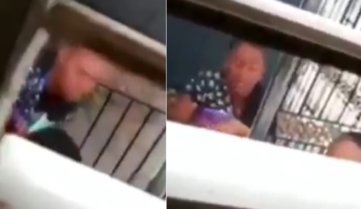 Mujer golpea a su esposo por celos