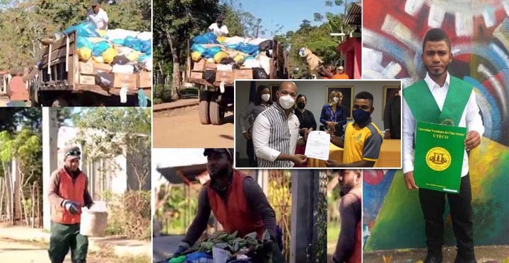 Joven recolector de basura se gradúa y es ascendido por alcalde