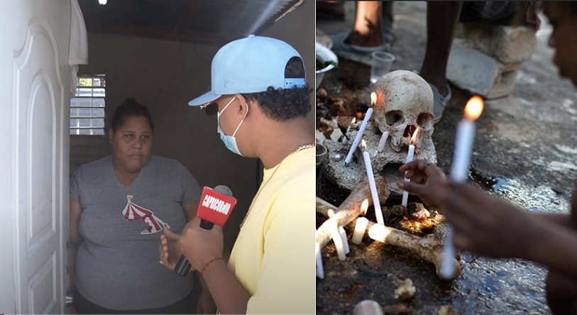 Mujer dice que fue víctima de brujería y miraba una calavera