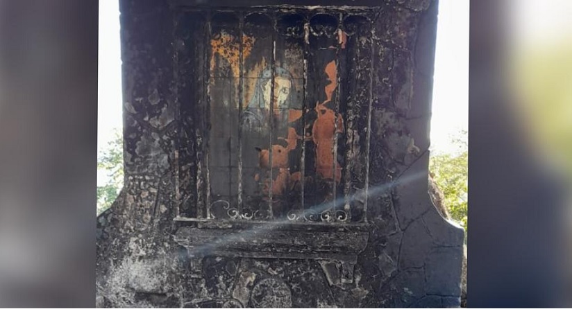 Investigan incendio de la ermita santuario de la virgen María en Restauración