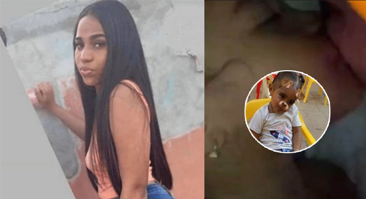 Hija de 2 años de Yocairi Amarante Rodríguez besa sus heridas
