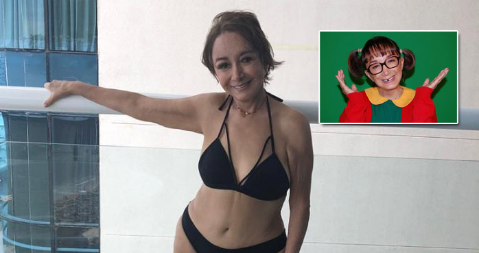La Chilindrina en bikini a sus 70 años
