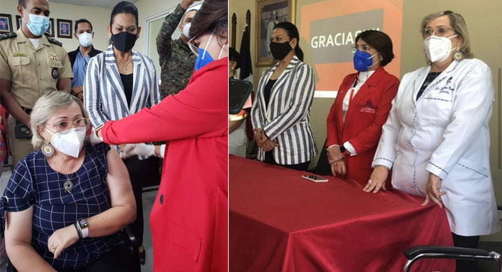 Dr. Miguelina Comprés es la primera en ser vacunada contra el Covid-19 en Moca