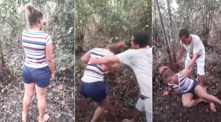 Hombre se entera que su pareja le es infiel con su amigo y la maltrata como un animal
