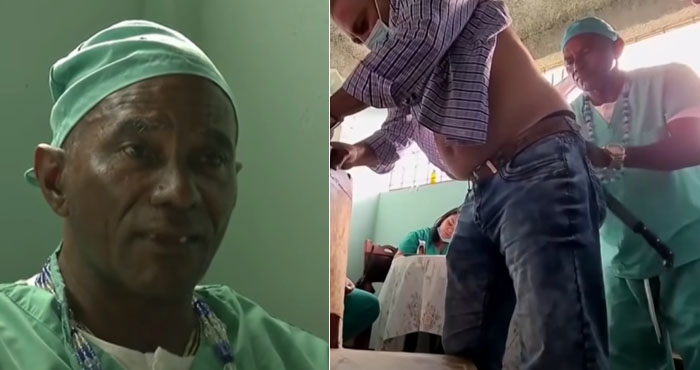 Curandero asegura que sana a machetazo limpio