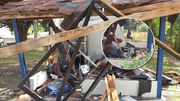 Desconocidos explotan cajero en parque zona franca de Matanza y cargan con dinero