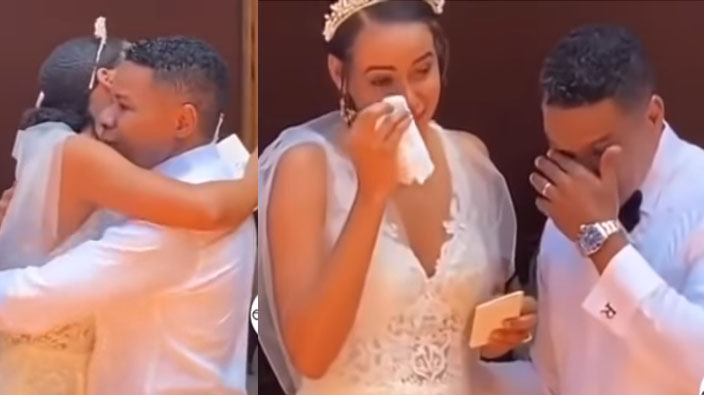 Raymond Pozo llora al entregar a su hija en matrimonio