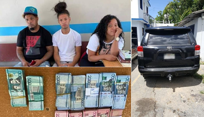 Dejan en libertad a tres jóvenes que andaban con RD$1.2 MM en una jeepeta