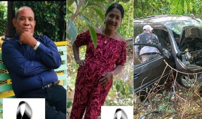 Esposos mueren en accidente en Neyba; al chocar con árbol