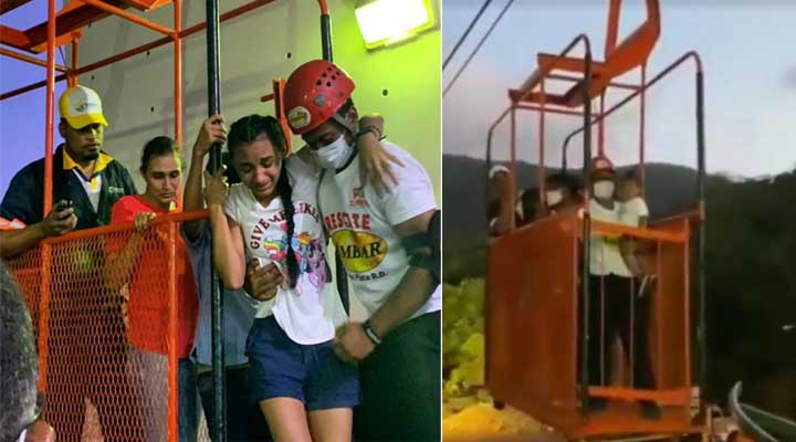 Rescatan las primeras personas tras avería del teleférico de Puerto Plata