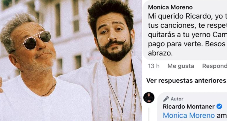 Ricardo Montaner le da un boche a seguidora por comentario sobre Camilo en Facebook
