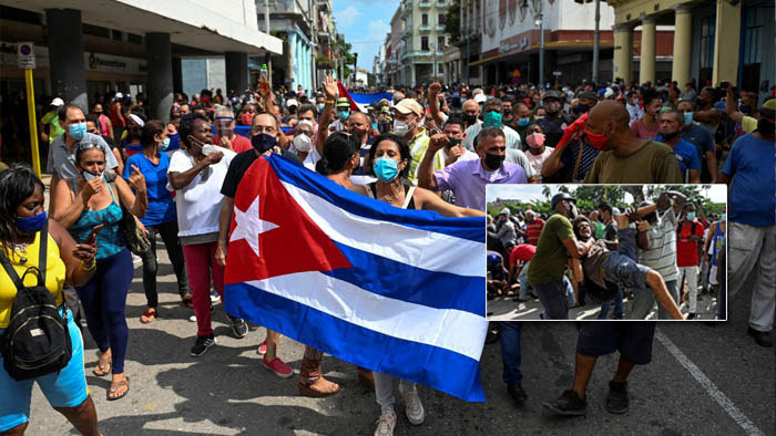 'Abajo la dictadura' Miles se lanzan a las calles en Cuba