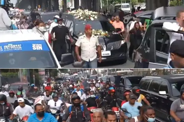 Población se vuelca en recorrido lleva restos Johnny Ventura a cementerio Cristo Redentor