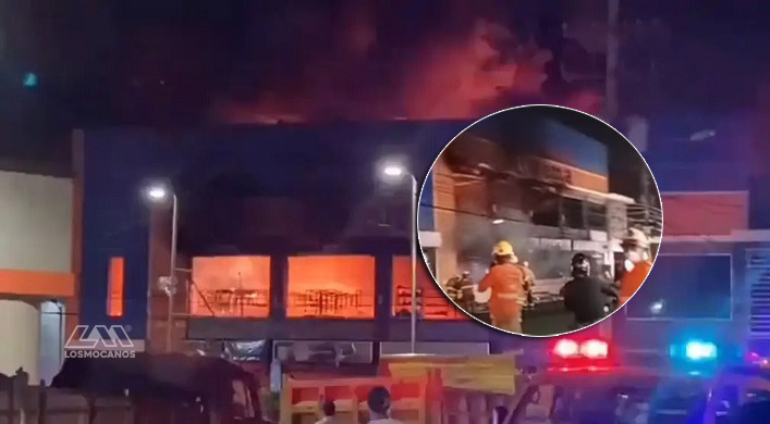 Se registra fuego en Ferretería Ozama en Santo Domingo