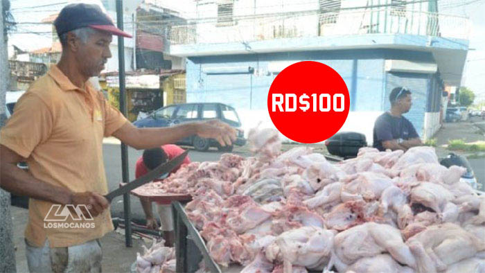 Pollo se vende hoy hasta a $100 la libra