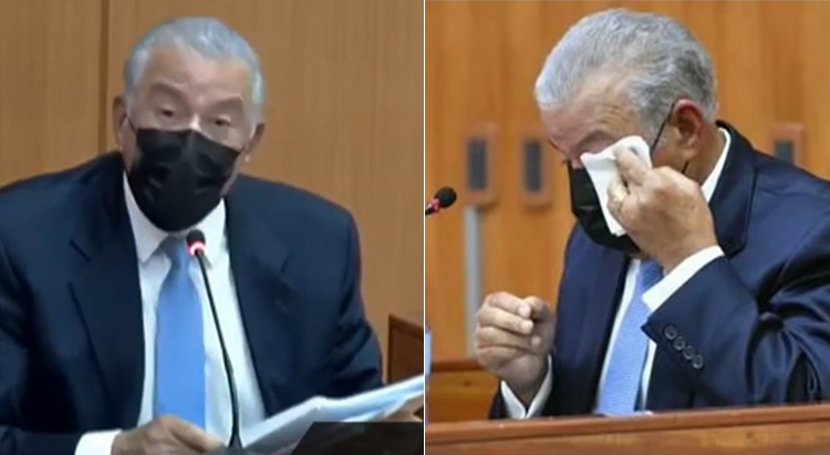 Andrés Bautista llora en el tribunal el último día del juicio Odebrecht