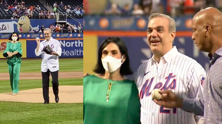 Abinader lanza primera bola del juego entre Los Mets de New York y Los Filis