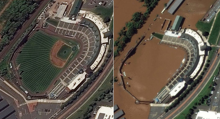 El huracán Ida afecta estadio de Doble A de los Yankees