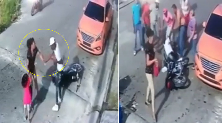 Hombre intenta asaltar mujer y recibe paliza por multitud