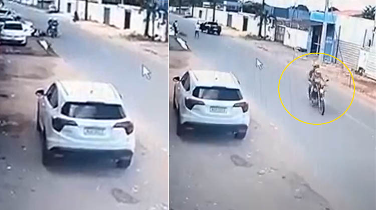 Pareja fue embestida en momento que asaltaban sector; video se hizo viral en las redes